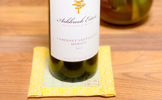 美心禅茶シリーズ畳コースター2枚セット（黄色・ピンク） 黄色・ピンク